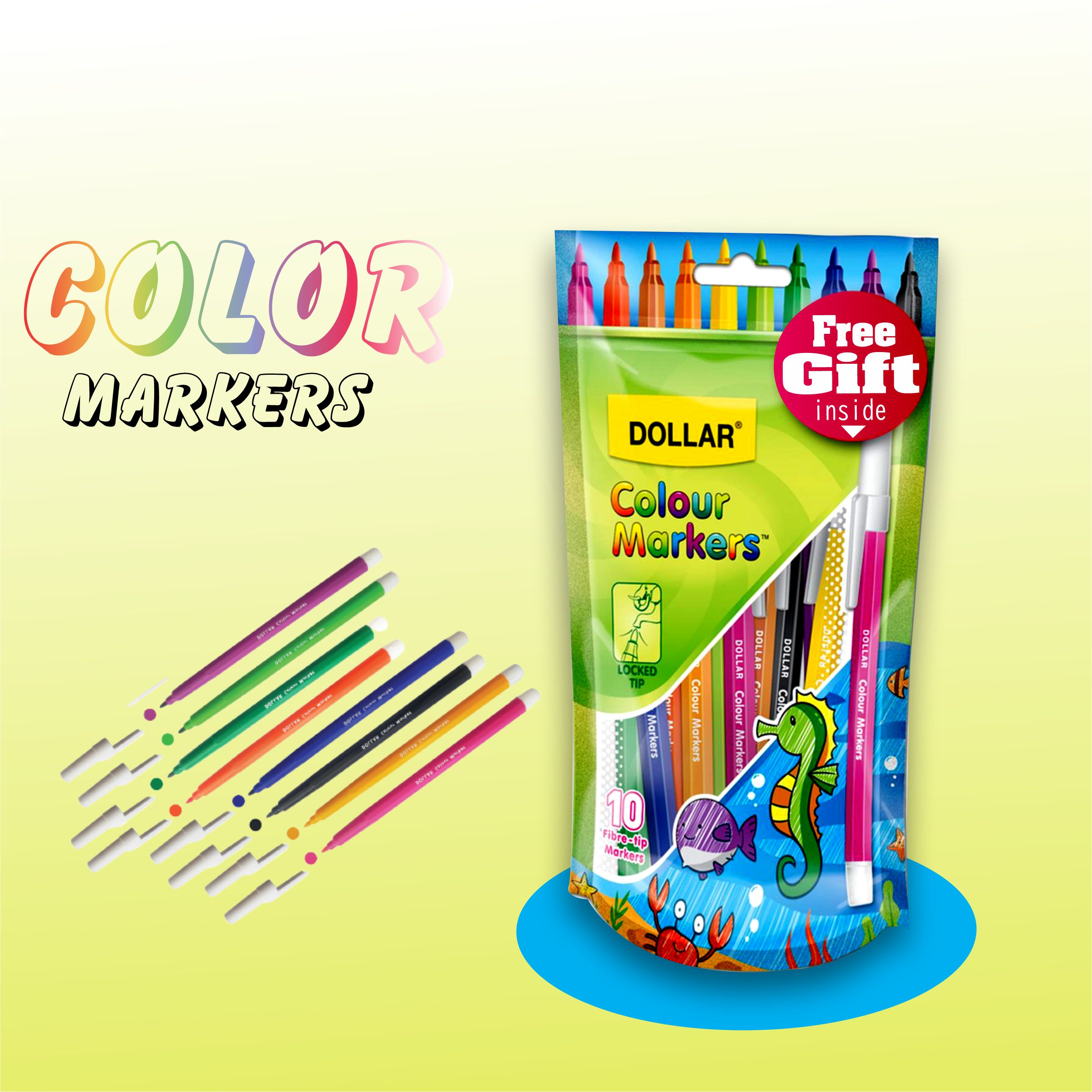 DOLLAR colour marker set -Rs.250