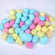 Rainbow Cotton Ball's (per pack )-Rs200