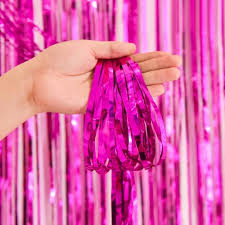 Backdrop foil curtain