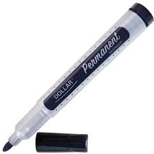 DOLLAR Permanent Marker Black (Cut Nib) - Rs.80