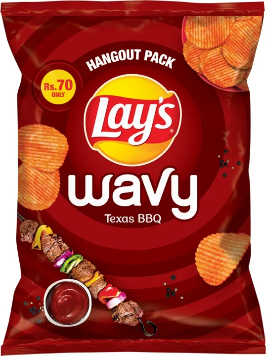 Lays Wavy Texas BBQ -70 rupees